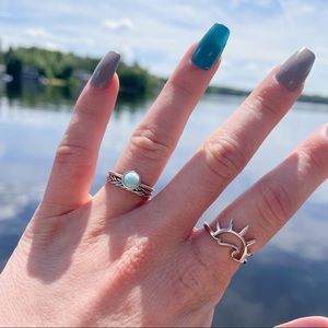 Sunset Wave Ring - Sterling Silver